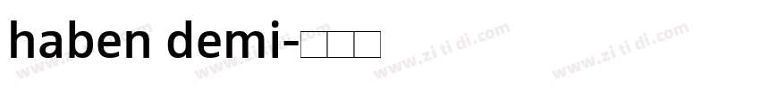 haben demi字体转换